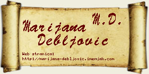 Marijana Debljović vizit kartica